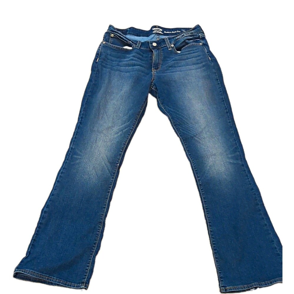 Signature by Levi Strauss & Co. Women’s Bootcut Jeans Blue Denim Cotton 5-Pocket